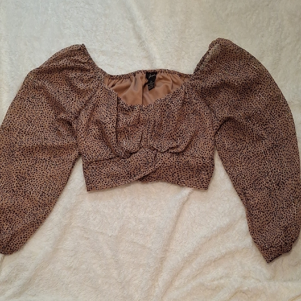 Japna Ladies Large Crop Top Animal Print.